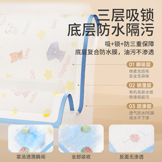 Betas-Einweg-Placemat für Babys, bequem, um Tischtafel für Babys, ölfeste und wasserdichte Grundschüler, Tischdecke für Tiere, Reich der Tiere