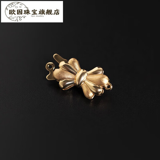 Ouyin jewelry colorful treasure bracelet buckle 18K gold gold bracelet lantern buckle jewelry buckle about 1.85g/partner universal buckle/18K gold inlaid with colorful blue