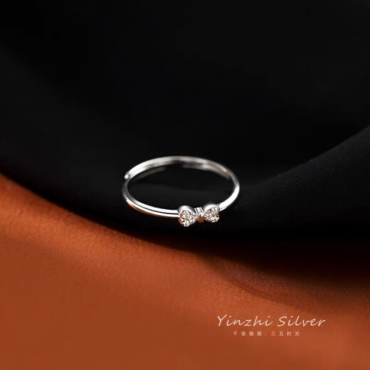 CAMPUSKINGLY Old Phoenix 999 sterling silver bow ring women's niche design 2025 new fashion butterfly ring same style