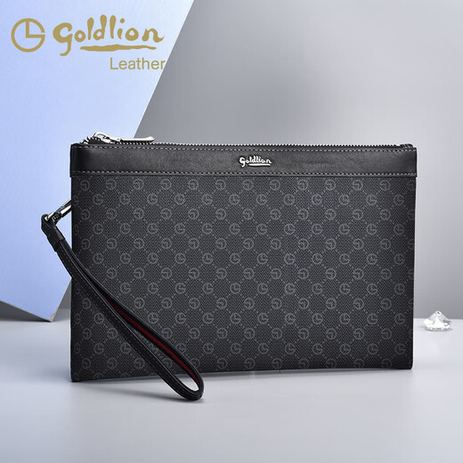 Jinlilai offizielles Flaggschiff Herrenbeutel Markenmarke Handtasche Großkapazität Umschlag Tasche High-End 2025 Neue Modekupplung [schwarz] Offizielle gefälschte gefälschte Zehn kostenlose Versand