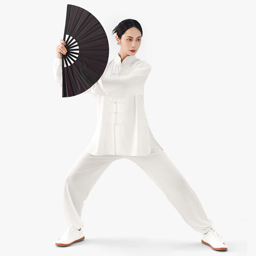 Li ning tai chi Anzug für Männer und Frauen Sommer Tai Chi acht Duanjin Training Anzug für Milchseide Kampfkunst Wettbewerb Chinesischer Stil Anzug L L.