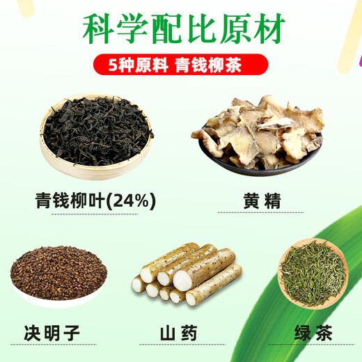 Wansongtang Green Money Willow Tee wildes grünes Geld Willow Tender Blatt Tee Originalblatt Gesundheit Teebeutel Jin Geld Willow Offizielle echte Teebeutel [Qing Qian Liu Tee 1 Schachtel]