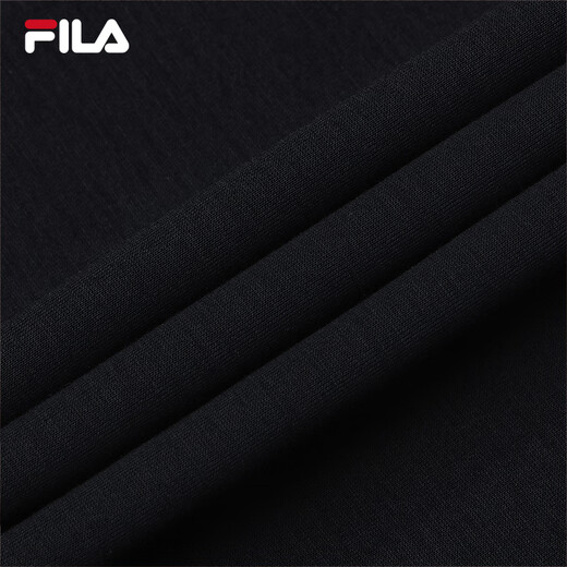 FILA official men's knitted short-sleeved shirt 2025 summer new fashion casual simple basic round neck T-shirt Legend Blue-NV M 170/92A/M