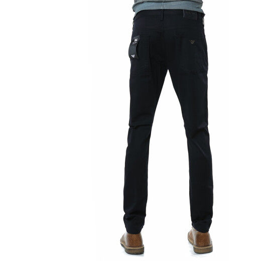 ARMANI/Armani EA Men's versatile eagle-marked slim trousers casual pants EM000121 AF14123 Black UC001 32