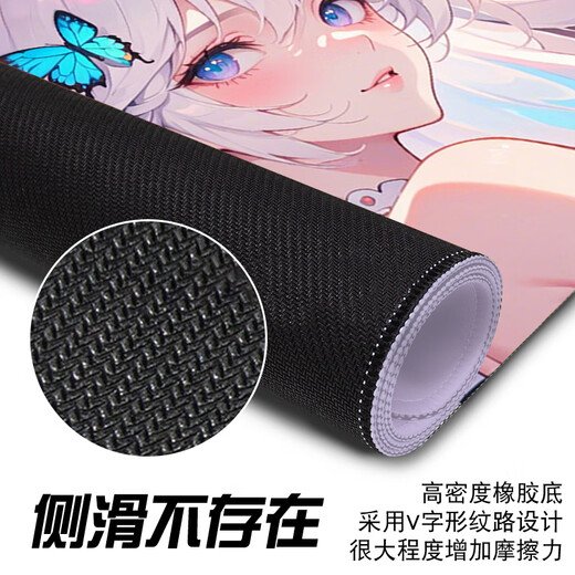 Трехцветная кошка Beautiful Girl Mouse Pad Super Big High Computer Desk Pad 2D-анимация E-Sports Специальная настольная настольная сгущенная клавиатура может быть настраивана в сгущенном сгущенном блоке