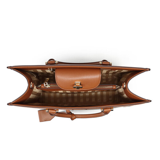 Pierre Cardin Frauenhandtasche große Kapazität Eins Schulter -Crossbody -Tasche Tasche vielseitige Mama -Tasche Frauen Urlaubsgeschenk für Freundin Brown/Gelbbraun 340*135*260 mm