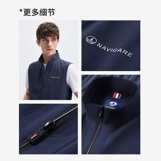 NAVIGARE Italien Small Saiboat Men's Outdoor Sun Protection Veste Collit et à la mode