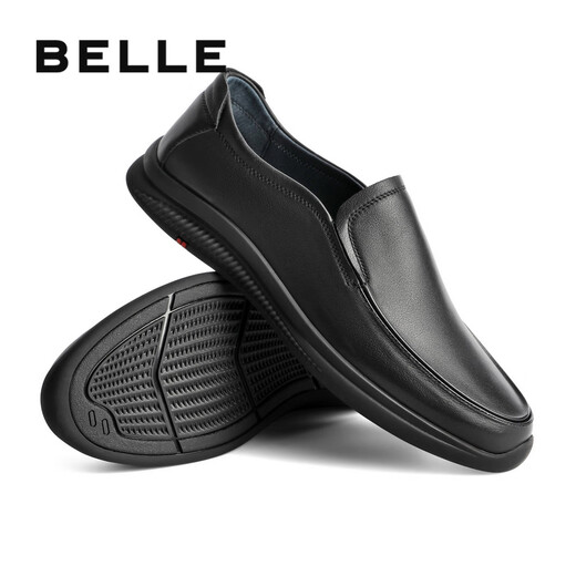Belle BELLE cow leather men's business casual leather shoes 18029AM1 black 3 42