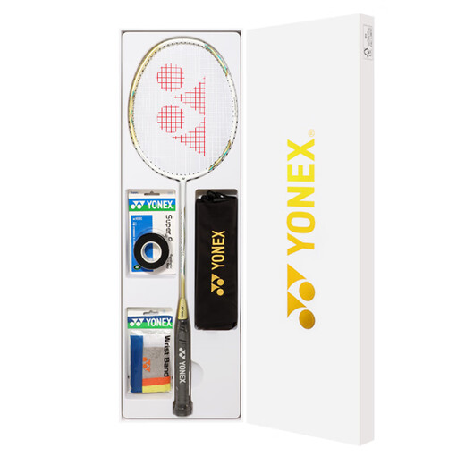 尤尼克斯（YONEX）羽毛球拍店单拍全碳素超轻yy礼盒 (现货)白金ASTROX天斧9900 尊享 YONEX BG65纳米耐久型