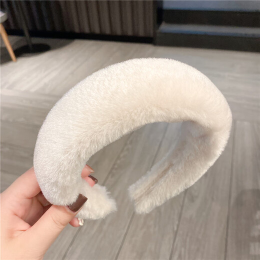 Han Penesi's autumn and winter hair hoop thickens and heightens the top of the head, versatile headband, washes face, presses hairpins, light khaki