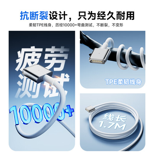 Jichuan Apple Laptop Charger Succión magnética MacBook Cable de carga de aire Magnético Tabón 45W Adaptador de potencia Modelo antiguo Adecuado para A1466/A1465/A1436
