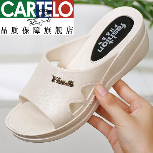 Cartelo Brand Leather Femme's High Talon Les pantoufles portent des sandales imperméables à talons à talons à talons à talons à talons à talons à talons à talons à talons doux et à la mode
