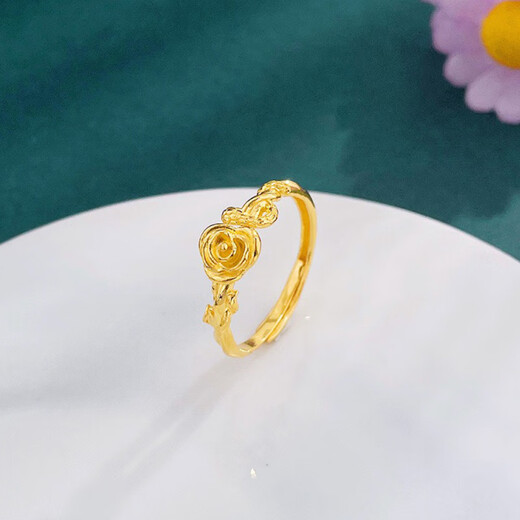 Yulong Mirror Snake and Rose Gold Ring 999 Pure Gold Zodiac Snake Niche Design Zodiac Year Ring Birthday Gift Gold Approximately 3.1g-3.2g. If the weight exceeds the limit, the opening will be adjusted.