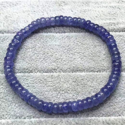 Library selected natural tanzanite round bead bracelet for women Tanzania Ocean Heart purple sapphire crystal gemstone bracelet jewelry 24644