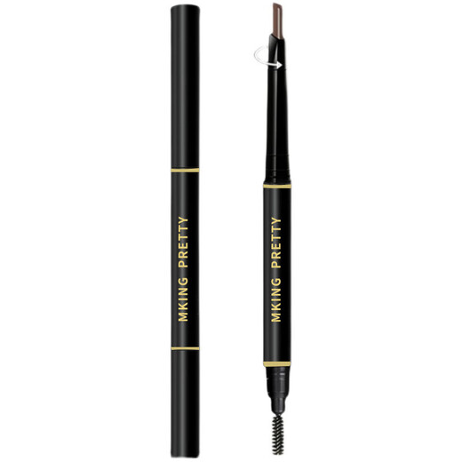 Double-ended eyebrow pencil is waterproof and sweat-proof, long-lasting and not easy to smudge. Beginner's eyebrow brush provides three-dimensional coloring for cosmetics. Double-ended eyebrow pencil - light coffee 1 pack
