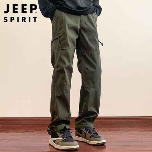 JEEP SPIRIT吉普工装裤子男春夏季休闲裤男士宽松直筒冲锋运动潮流美式长裤