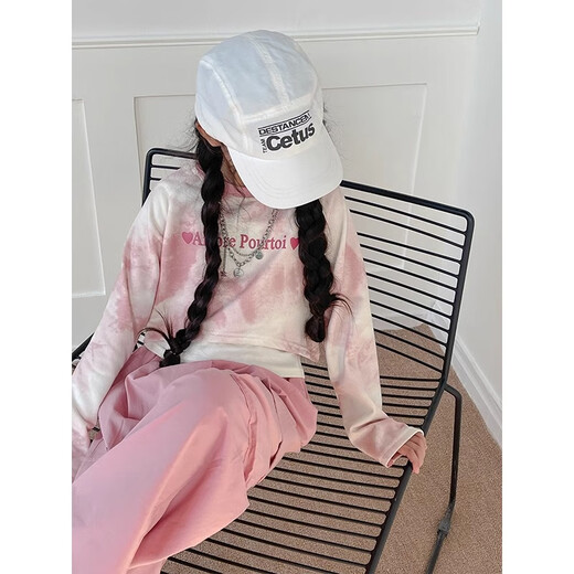 Ikano I.Karnow Girls Sweet Sweet Sweet de 2025 NUEVA Autumn Clothing Fashion Street Fashion Kids's Children Girls Spring and Autumn Big Children's Autumn 17080 Pink Set 160