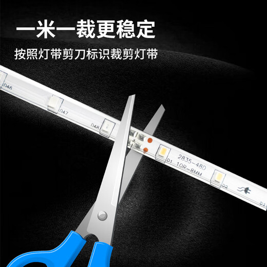 Beigong LED light bar high-bright outdoor waterproof light with ambient light neon light soft rubber energy-saving soft light 220V 120 beads 6W/meter white light 20 meters rainproof set