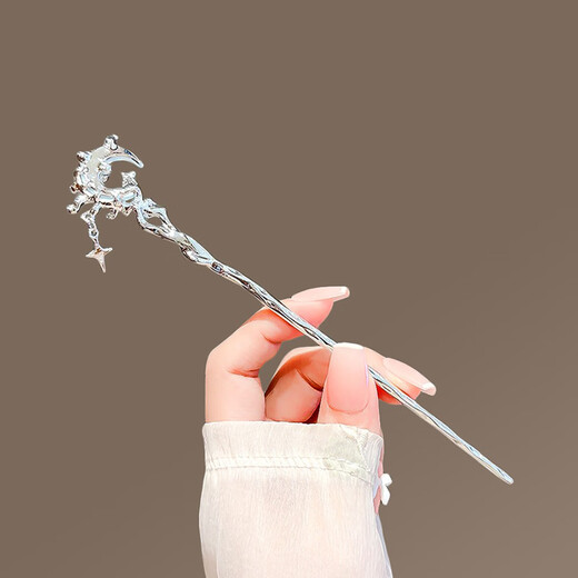 Su Shiliu's new Chinese-style moon hairpin for women, new temperament, high-end hairpin, modern simple daily hairpin, gift, branch moon hairpin, gift box