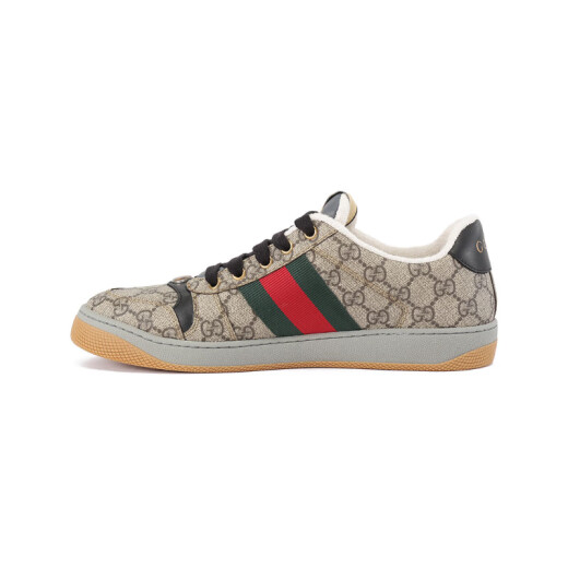 Gucci (Gucci) Nuevos productos, serie de insultos para hombres Zapatos deportivos informales 674530 96GE0 9766 beige ebony double g con cinta roja y verde de flores antiguas 42.5 / marca código original 8.5