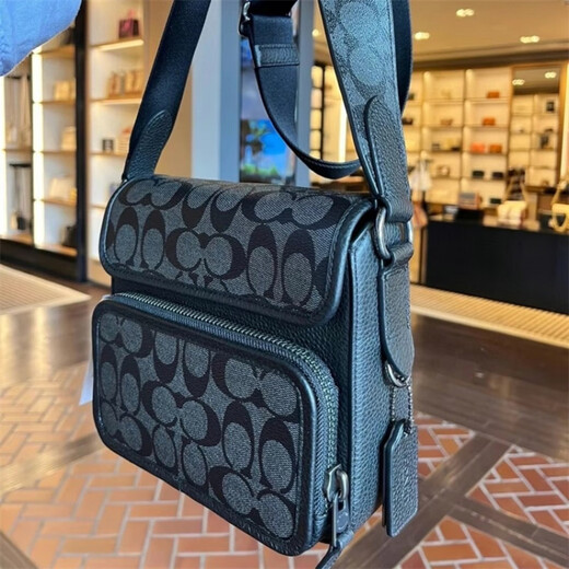 蔻驰（COACH）直购  COACH Sullivan20翻盖单肩 斜挎包C9871 C9870 C9870-QBO3I 黑老花