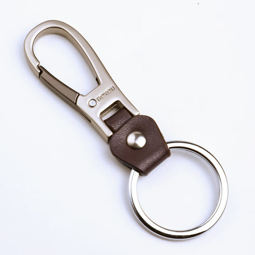 Boyou classic cowhide small buckle creative men's waist key chain pendant car key chain key key ring ring buckle A902
