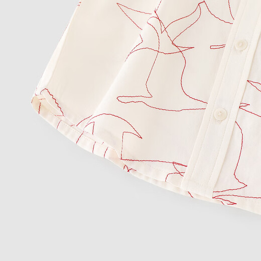 Ying's Haute Couture Series Children's Shirts Spring and Summer Mulberry Silk Long-Sleeved Shirts for Boys and Girls 2025 New Light Apricot White cm 110