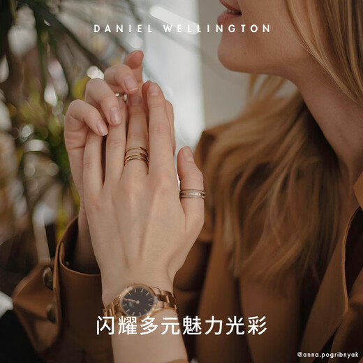 Daniel Wellington dw ring for women morning mist gray + rose gold No. 50 couple ring birthday gift for girlfriend DW054
