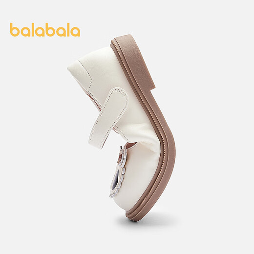 Balabala children's shoes children's princess shoes girls sandals summer new small leather shoes panda shoes cute off-white 10301 22