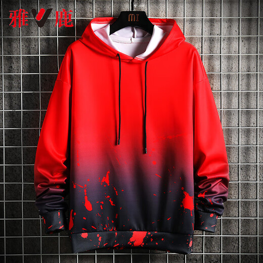 Yalu Sweatshirt Herren Frühlings- und Herbst-Rund-Hals-Pullover Mode Winter und Samt verdickte lässige, vielseitige, vielseitige Kapuze-Top-Weiß 6913 [hohe Qualität] XL [125-145jin [Jin entspricht 0,5 kg]]