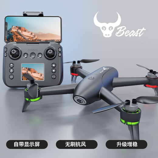 La photographie aérienne BEast Drone HD est livrée avec une télécommande à la télécommande Aircraft quadcopter sg600pro Children's Entry-Tremple Gark Gift Drone Black [avec photographie aérienne] Écran à télécommande à l'écran à télécommande à l'écran Double électrique [accessoires fragiles + remplacement gratuit]