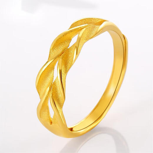 Kuang Yi gold wheat ear ring women's pure gold 999 ring ring ear ear safe Valentine's Day gift new Valentine's Day gift