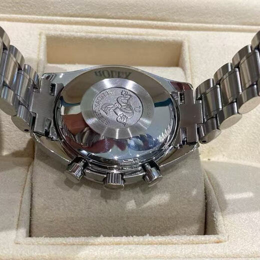 [SEGUNA HOMA 99 NUEVO] Reloj de hombres mecánicos automáticos de la serie Omega Omega Speedmaster, reloj de hombre de acero inoxidable, pantalla de fecha, reloj multifunción cronógrafo, cinturón de acero de disco azul de 39 mm 3523.80.00