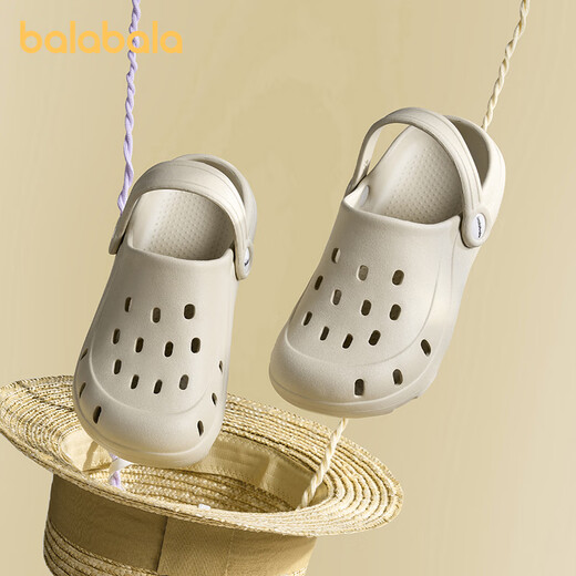 Balabala boys' hole shoes 2025 summer new girl sandals soft sole non-slip medium and large children's slippers on the beach