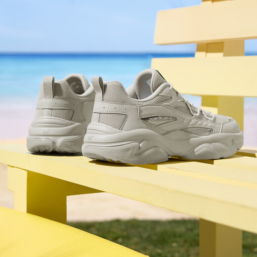 
361 sports shoes men's spring and summer Liuguang retro leather mesh breathable casual thick sole dad shoes 672526766-4