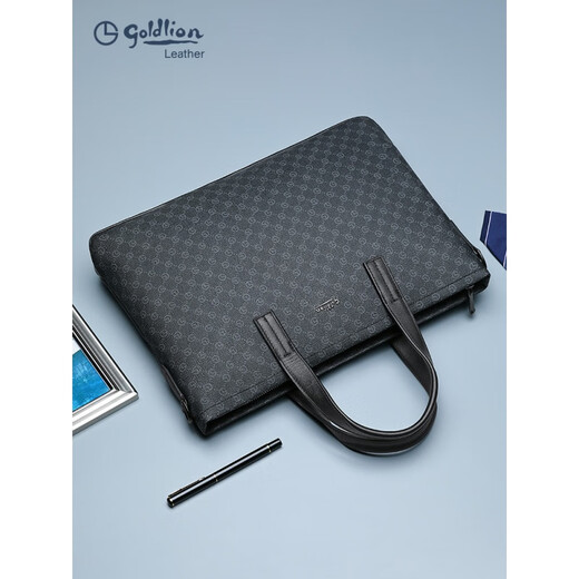 Jinlilai New Men's Men's Motspèdes Business Business Luxury Luxury Hands Business Office Office Multi-fonction Multi-fonction Sac d'ordinateur Sac de trajet [Gray foncé A Style] FC103016-165 13 pouces