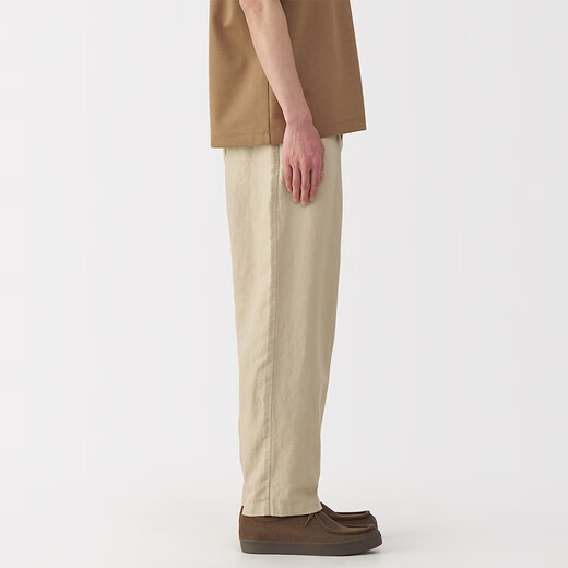 
MUJI men's twill straight pants men's long pants casual pants spring men's clothing AE0Z3C5S Beige L (175/88A)