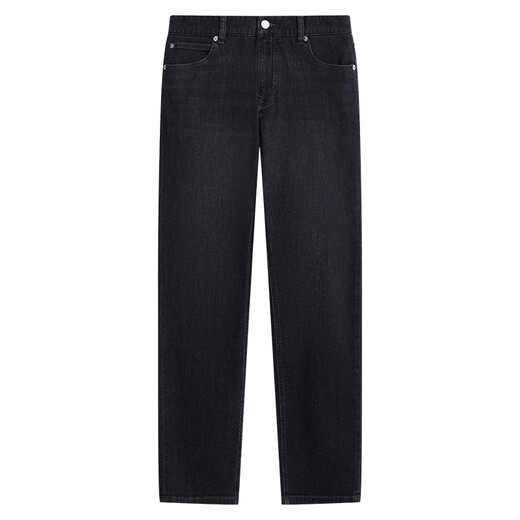 Ziozia [wie unter jiumuwang] [leicht zu erledigen] Jeans Frühlings- und Sommer-Mikro-Bullen-Hosen TDPE1421 Black 32 (175/82a)