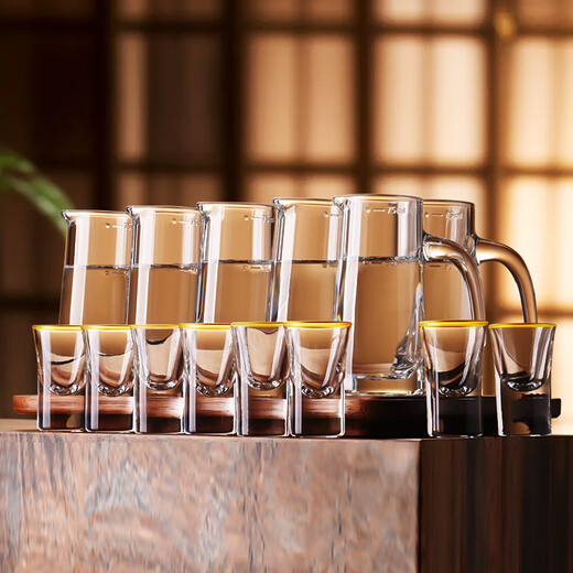 Circle Joy Phnom Penh White Wine Glass Wine Distributor Set 6 Pots 8 Cups Wine Set Household White Wine Pot Glass Lift 2 Liang Wine Glass Set