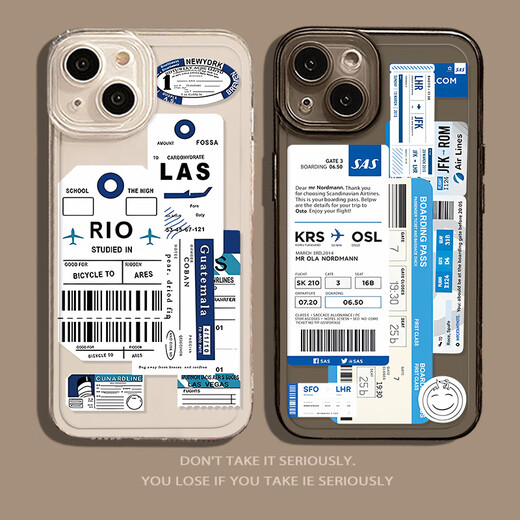 Персонализированные воздушные билеты в мире подходят для Apple 14/15 Case Mobile Phone Case iPhone13promax Air Ticket Case Case 12 Soft Shell 11 Новый 15pro защитный корпус XS Angel-Black-3883 Label iPhone16