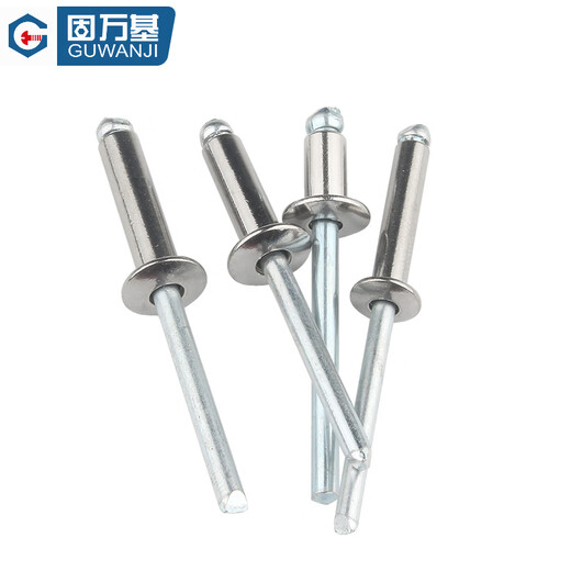 GUWANJI open type flat round head blind rivets 304 stainless steel semi-steel rivets round head blind rivets M4x13 100 pcs/pack