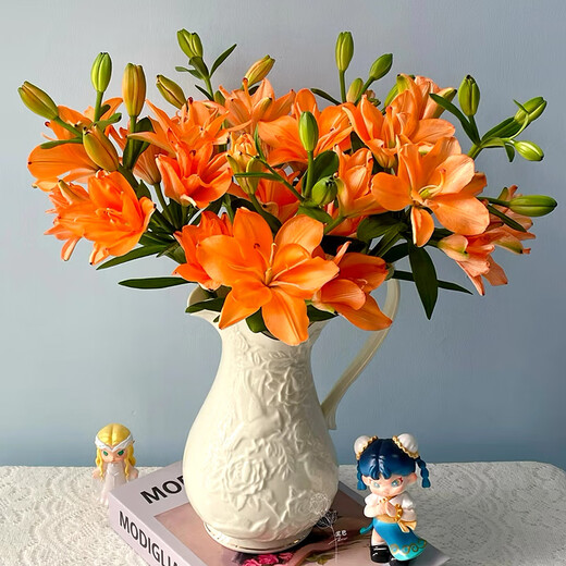 Jimmy Deer rare orange lily flowers, 10 orange lilies + get 2 free, fresh cut bouquets from Yunnan base sent directly from the source