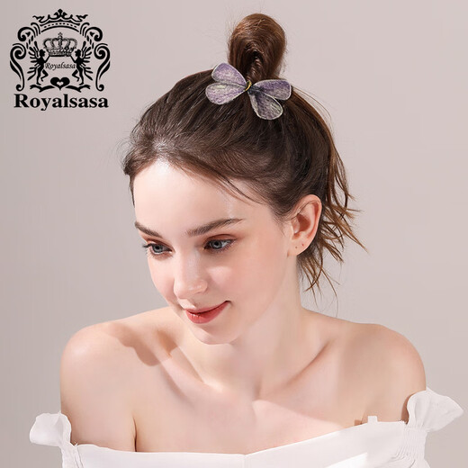 Royal sasa royal salsa magic post broken hair bangs stickers embroidery gradient butterfly side sticky hair fairy hair accessories headdress