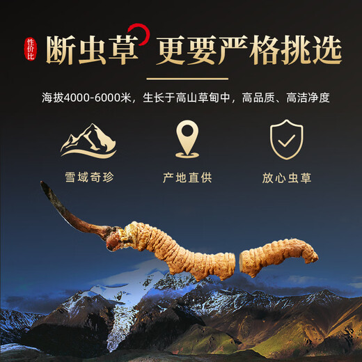 宝明堂冬虫夏草1g&5g滋补虫草高端补营养品送长辈老人商务节日礼品 1g/瓶