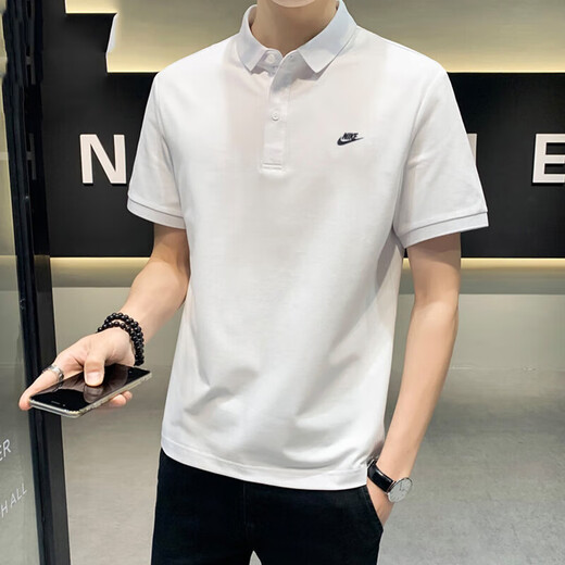 Nike Kurzärärmelte Herren Top 25 Sommer Neue komfortable atmungsaktive Respel Pure Cotton Business Polo Shirt FN3895-100 S