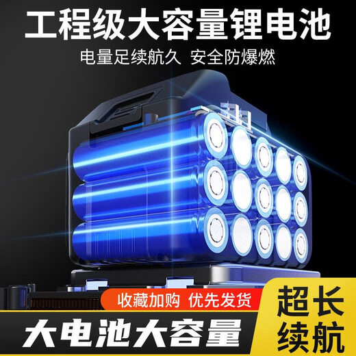 XMSJ充电式工业吹风机吹树叶清理暴风除雪无线电动鼓风机除尘神器 DS充电暴风吹3888TV2电1充