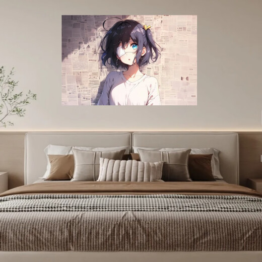 Genshin Impact Ganyu Liuhua 2d Goddess Modern E-Sports Room Internet Internet Poster Decoration y fea pegatina H4839-1 Ancho 15 Long 8 cm (tamaño móvil)