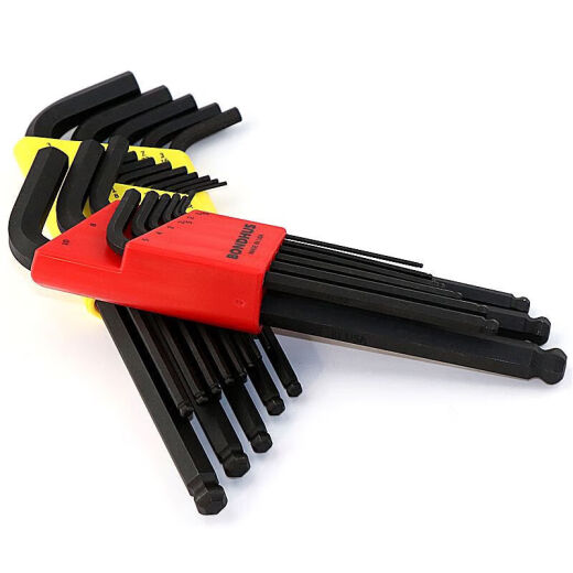 Lismbondhus United States Metric Imperial Hexagon Wrench Ensemble Balle Ball Head Flat Head Hexagon Key 12137 English 13 Pack étendue tête plate