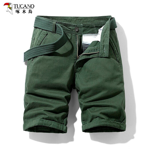 Woodpecker Shorts Casual Mid Midusers Pantalones de cinco puntos Summer Men's Summer Nuevo estilo de mediana edad y jóvenes cómodos y transpirables Workwear 17152 Gray 38 (185jin [Jin es igual a 0.5 kg] -190jin [Jin es igual a 0.5 kg])