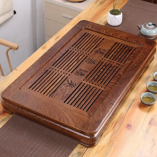 
Shantoulin Village chicken wenge wood rosewood solid wood Chinese tea tray Kung Fu tea set tea table household living room drawer drainage storage style chicken wenge wood classic 6636cm